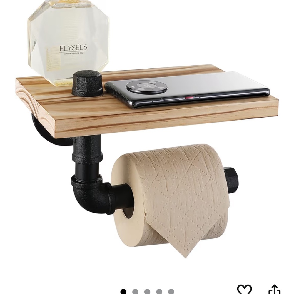 New rustic toilet paper holder!